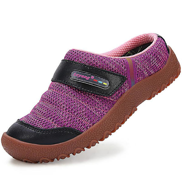 Flickor Closed Toe Tofflor Casual Daily Flats Backless slides Purple EU 29.5