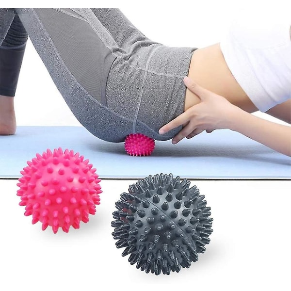 Set med 2 igelkottsbollset med knoppar, igelkottsboll, massagebollar för rygg , ben, fötter och händer Muskelmassage C null none