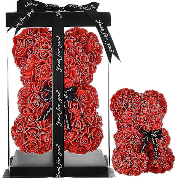 Ny design 2023 Rose Bear Rose Teddy Bear Artificiell Rose Blomsterbjörn, present till alla hjärtans dag, bröllop, mors dag och årsdag Best Sel Pink