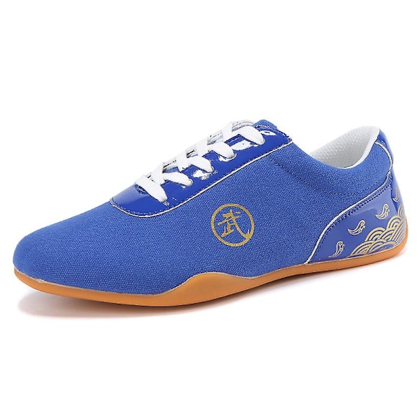 Barn och vuxna kampsportsskor Lätta Kung Fu-skor Pojkar Flickor Snörning Navy Blue EU 35.5