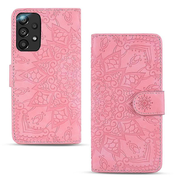 Case för Samsung Galaxy A23 5G/A23 4G/M23 5G/F23/M13 4G Premium PU Läder Flip Cover Mandala Pink