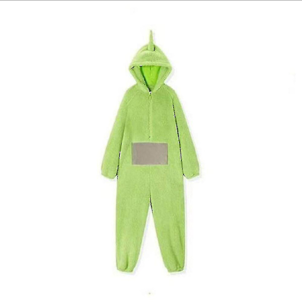 Hem 4 färger Teletubbies Cosplay för vuxna Rolig Tinky Winky Anime Dipsy Laa-laa Po Mjuk långärmad bit Pyjamas Kostym-utmärkt green L