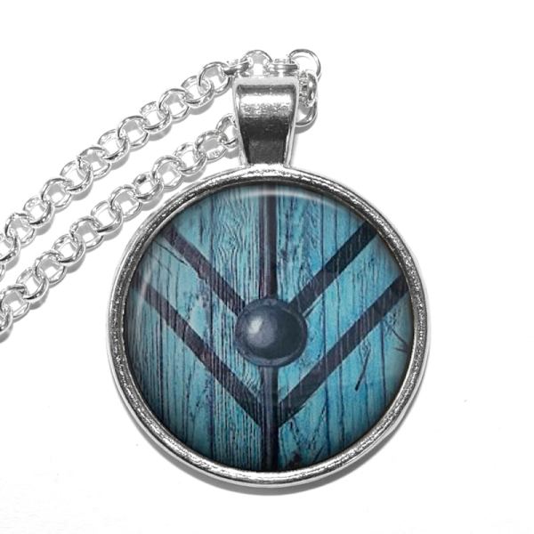 Halsband Lagertha Sköld Sköldmö Shield-maiden Vikings Silver