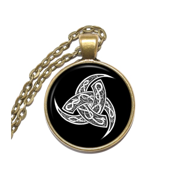 Halsband Brons Silver Odens Horn Symbol Asagud Vikingar Styrka Brons