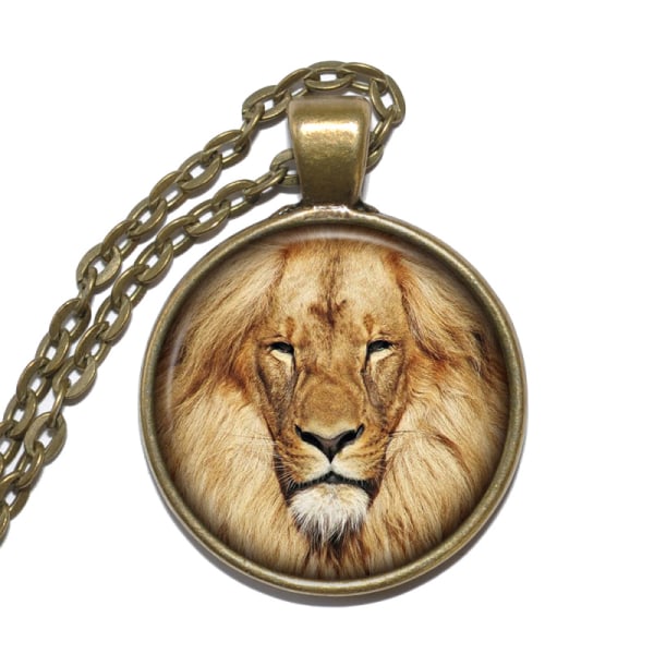 Halsband Brons Silver Lejon Lion Rovdjur Predator Brons