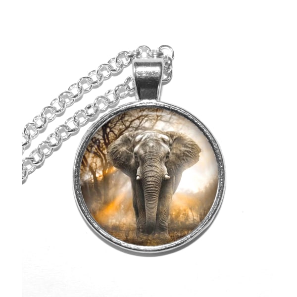 Halsband Nickelfritt Elefant Snabeldjur Elephant Silver