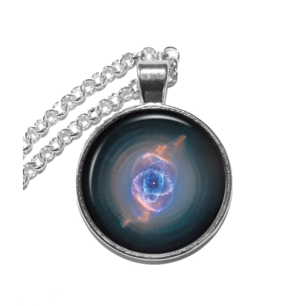 Halsband Brons Silver Cat's Eye Nebulosa Ljusår Rymden Universum Silver