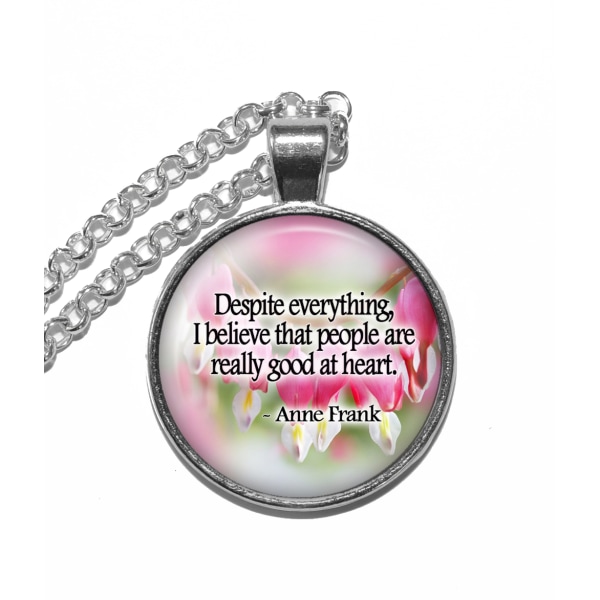 Halsband Brons Silver Anne Frank Citat Quote Inspiration Silver