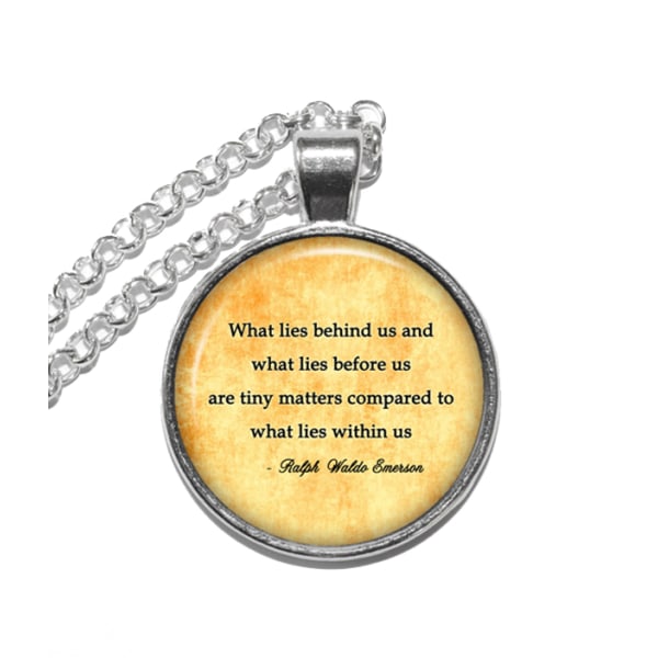 Halsband Brons Silver Ralph Waldo Emerson Citat Quote Silver