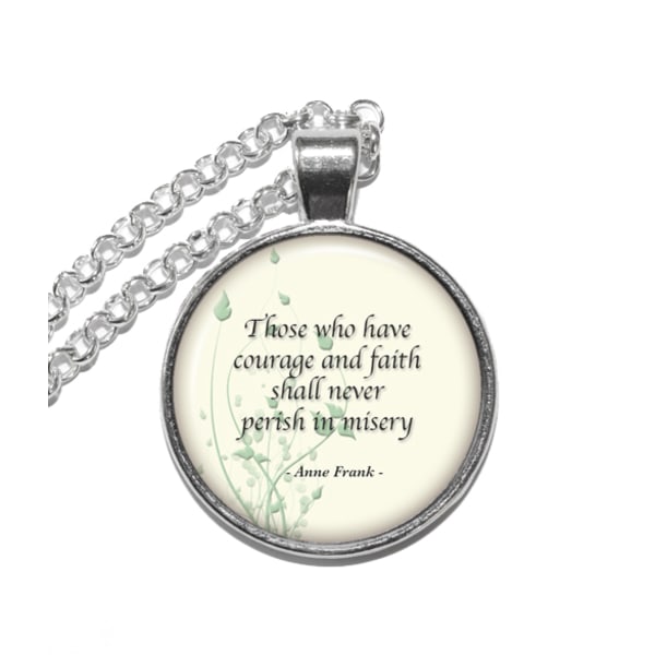 Halsband Brons Silver Anne Frank Citat Quote Silver