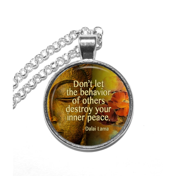 Halsband Brons Silver Citat Quote Dalai Lama Inspiration Silver