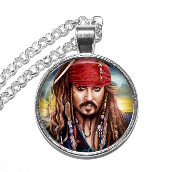 Halsband Brons Silver Captain Jack Sparrow Pirat The Caribbean Silver