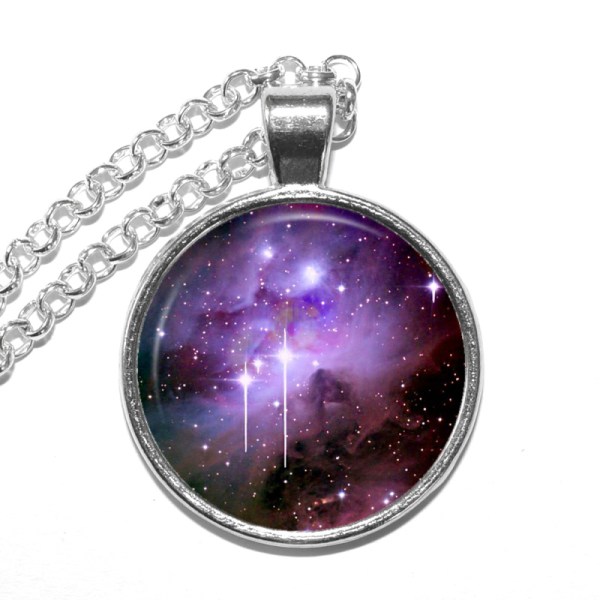 Halsband Brons Silver Nebulosa Ljusår Rymden Universum Silver