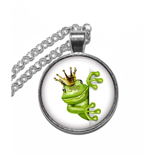 Halsband Brons Silver Groda Prins Frog Prince Silver