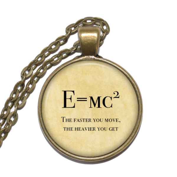 Halsband Brons Silver Relativitetsteori E=mc2 Albert Einstein Brons