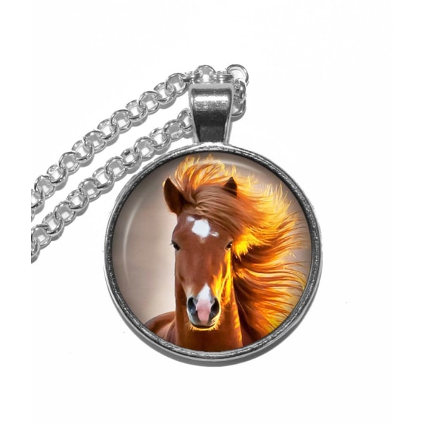 Halsband Brons Silver Häst Horse Silver