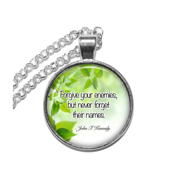 Halsband Brons Silver John F. Kennedy Citat Quote Inspiration Silver