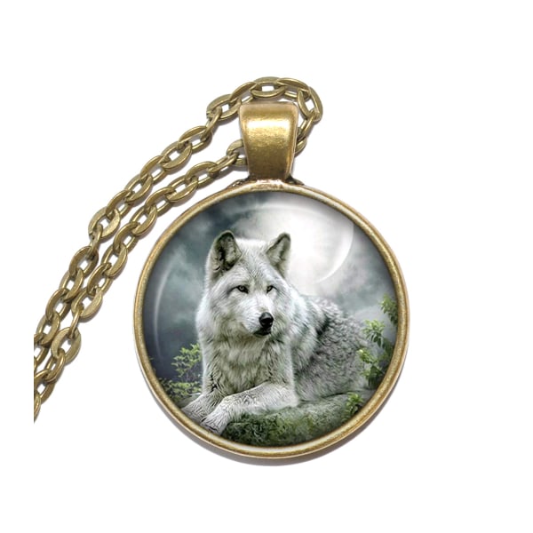 Halsband Nickelfritt Varg Wolf Brons