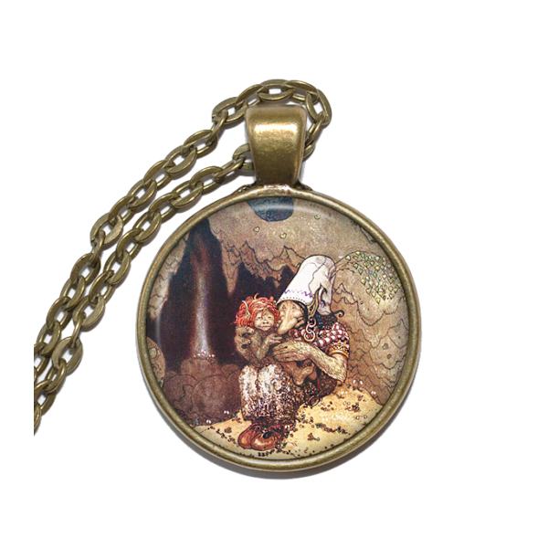 Halsband Brons Silver John Bauer Tomtar och Troll Brons