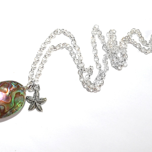 Halsband Paua Snäcka Healing Nya Zeeland Amulett Design