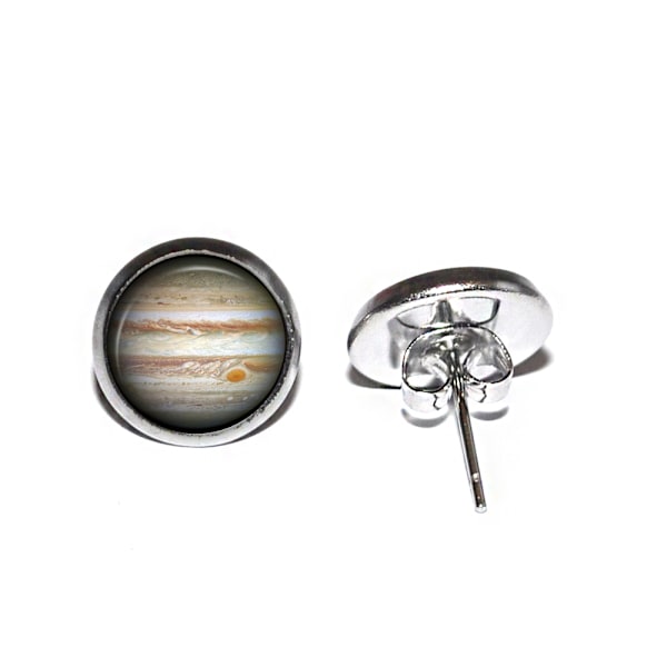 Örhängen Rostfritt Stål Stift Jupiter Planet Rymden Vintergatan