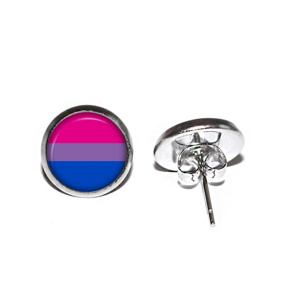 Örhängen Stift Studs Rostfritt Stål Bisexuell Pride Flagga Pride