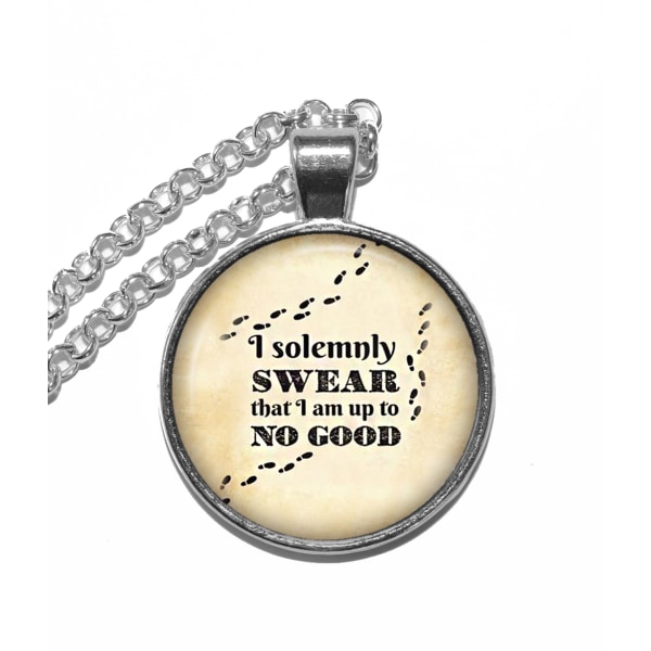 Halsband Brons Harry Potter Marauder's Map Citat Quote Silver