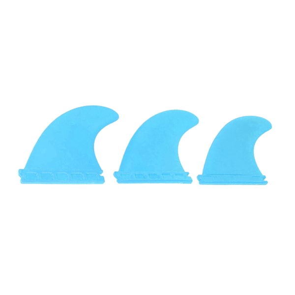 3 stk. Surfboard Fin PVC Thruster Fin Surfing Board Tilbehør til Longboard Stand Up Paddle Blå