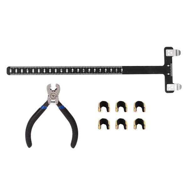 Buesnor Piler til Nocking Points - T-formet Lineal - Nocking Buckle Pliers Kit - Bueskydning Compound Pulley Bueskydning Drejekit Sort