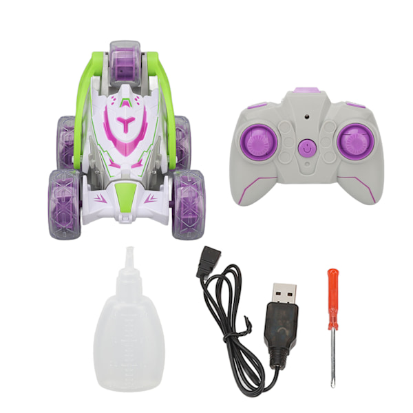 Remote Control Car 2.4G Electric Stunt Car With Light And Music Children Kids Racing Stunt Vehicle Toy 3.7V Purple