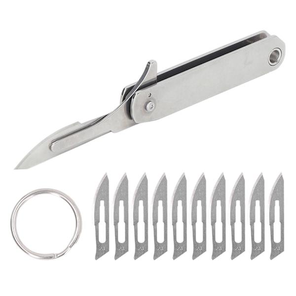 Mini Folding Keychain Knife Outdoor Stainless Steel Quick Opening Utility Knife Portable Package Opener Knife