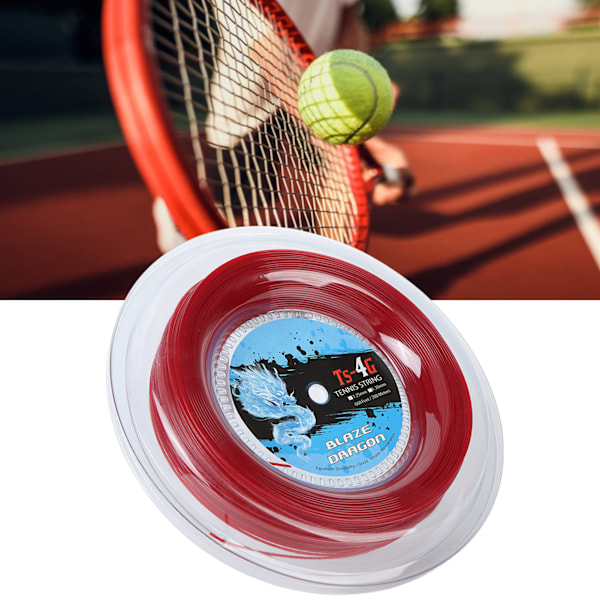 TS 4G 200m rull tennisstrengslinje polyester tennisstrengsrull for treningsstudio sport utendørs rød 1,30 mm