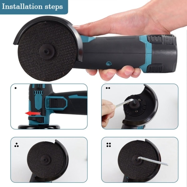 12V batteri vinkelsliber afskæringsskive 2x batterier BL MOTOR slibemaskine Flex 3-tommer skiver 1stk 3-inch slices 1pcs