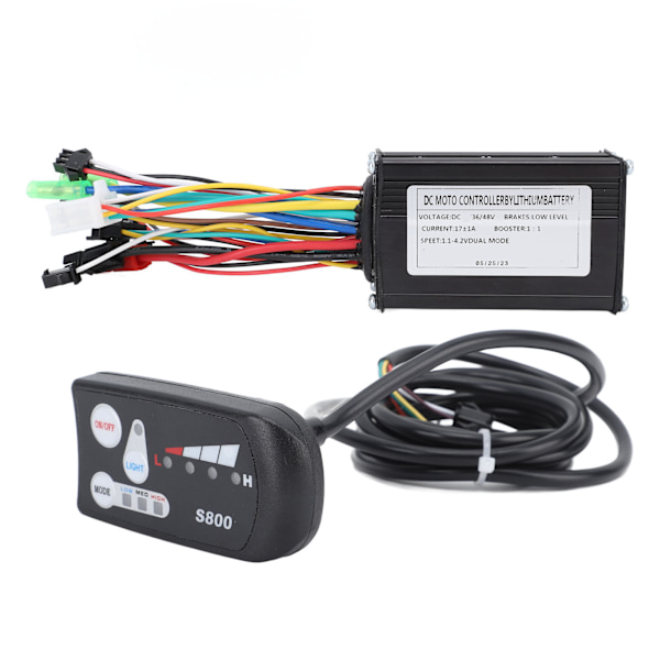 Electric Bike Controller Kit 17A 3 Modes Speed Controller 22.2mm Diameter S800 Panel for 250W 350W Motor