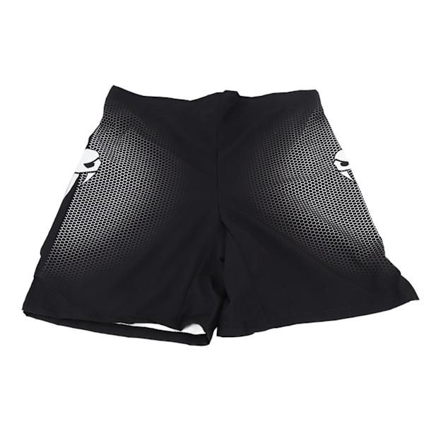 Sport Shorts Mænd Lounge Lige Benet Lidt Elastisk Midje Shorts Trykte Shorts til Boksning Vandring Sort M