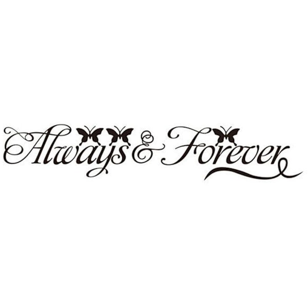 "Always&Forever" Letters Wall Decor Beautiful Bedroom Living Room Background Sticker