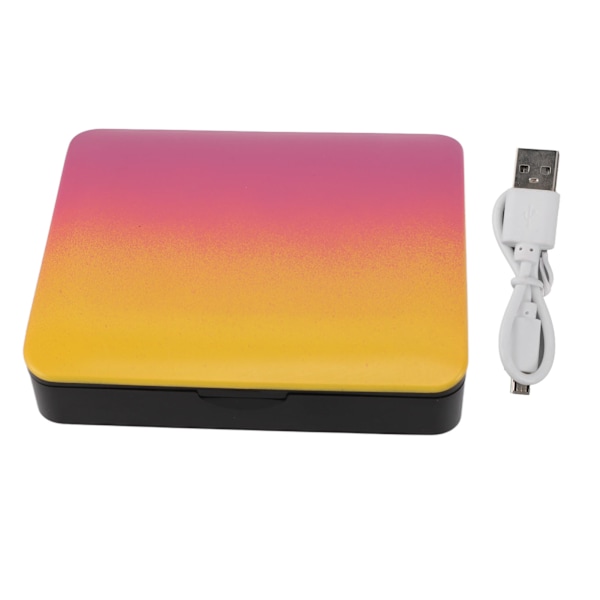 Gradient Cigaret Etui Holder USB Genopladelig Glødende Cigaret Etui til Indendørs Udendørs Gradient Gul Rose