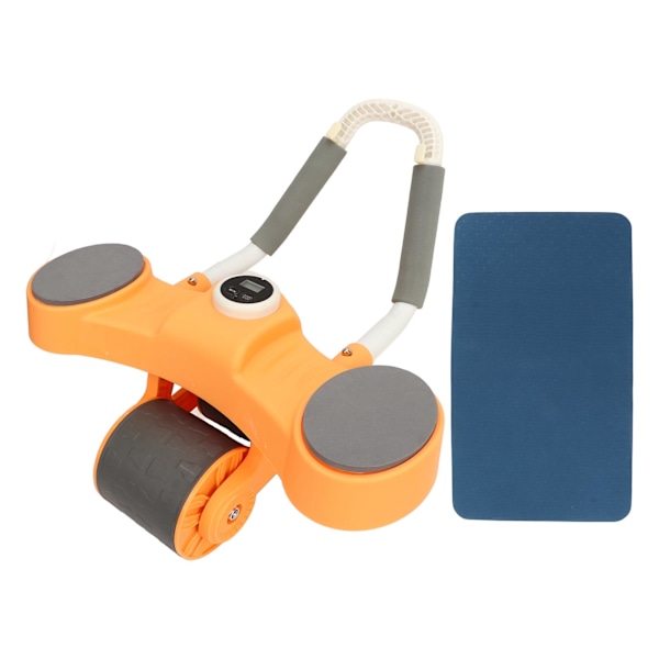 Double Round Abdominal Wheels Roller Home Abdominal Wheel Home Gym Fitness Equipment for Men Women Core Workouts Orange