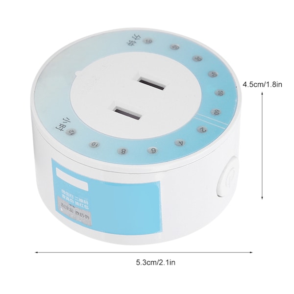 Mini stikkontakt-timer til telefon, iPad, husholdningsapparater, oplader, US-stik 110V-220V