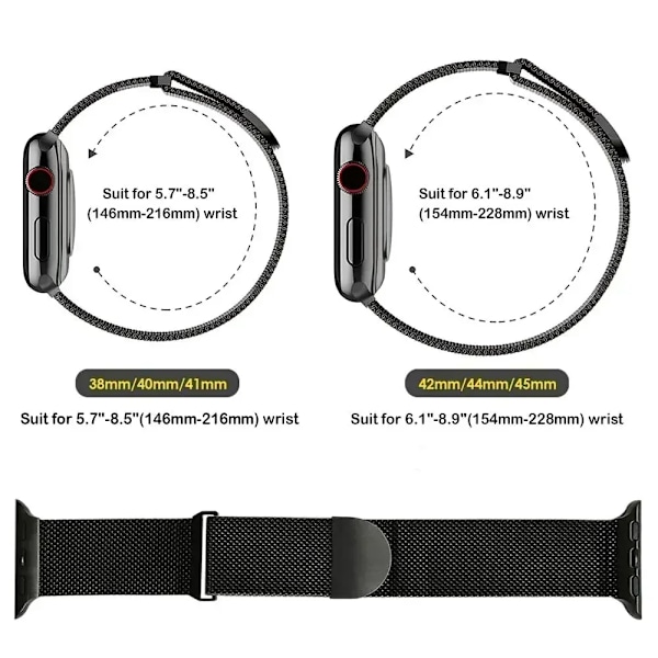 Magnetiskt armband för Apple Watch Band 9 8 7 41 45mm Ultra 2 49mm Herr Dam Metall Andningsbart för IWatch 6 5 4SE 44 40 42mm Bälte Graphite For 49mm