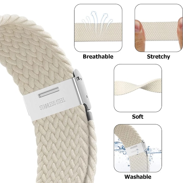 Armband för Apple Watch 46mm 45mm 44mm 49mm 40mm 41mm 42mm Flätad loop correa armband iWatch serie 10 8 9 7 5 se 6 4 Ultra Star Unity 38 40 41 S10-42 mm