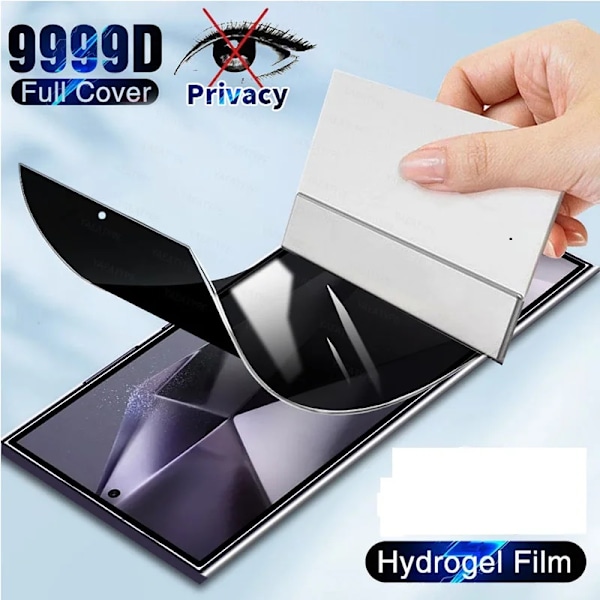3 st Privacy Hydrogel Film För Samsung Galaxy S25 S24 S23 S22 S21 Note Skärmskydd Utan Fingeravtrycksupplåsning Samsung S24 Ultra Privacy Hydrogel