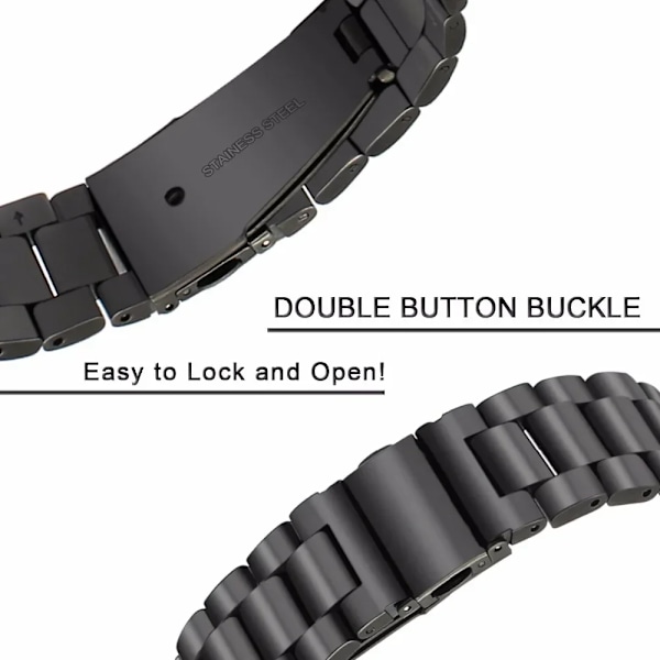 22mm 20mm Armband för Samsung Galaxy 7 6 5 4 40/44mm 6Classic Gear S3 Active2 Rostfritt Stål Armband för Huawei GT3 4Pro Amazfit Rose Gold 22mm