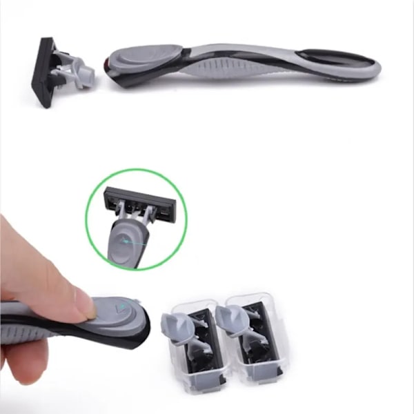 Rakapparat Ny design för män Razor Rakning Fem lager Rakapparat Återanvändbar Razor Importerad Blade Gray