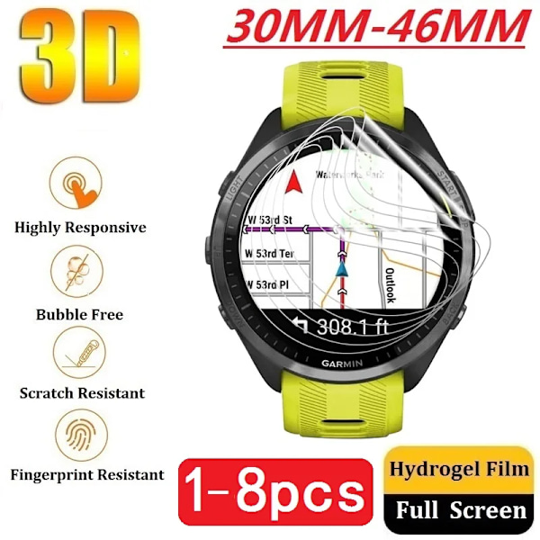 Smartwatch Smart Watch Skärmskydd Film 40mm 39mm 38mm 37mm 36mm 35mm 44mm 42mm 41mm 30mm-46mm Smart Watch Film Tillbehör Diameter 36mm 8pcs Films