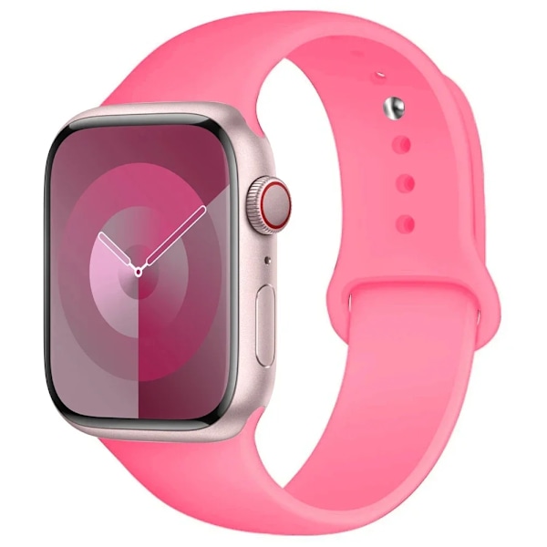Silikonarmband för Apple Watch armband 44mm 45mm 40mm 41mm 42-38mm 45 mm sportarmband iwatch serie 8 7 6 5 4 3 SE 9 Ultra 2 49mm 29 light pink 49mm-42-44-45mm S-M
