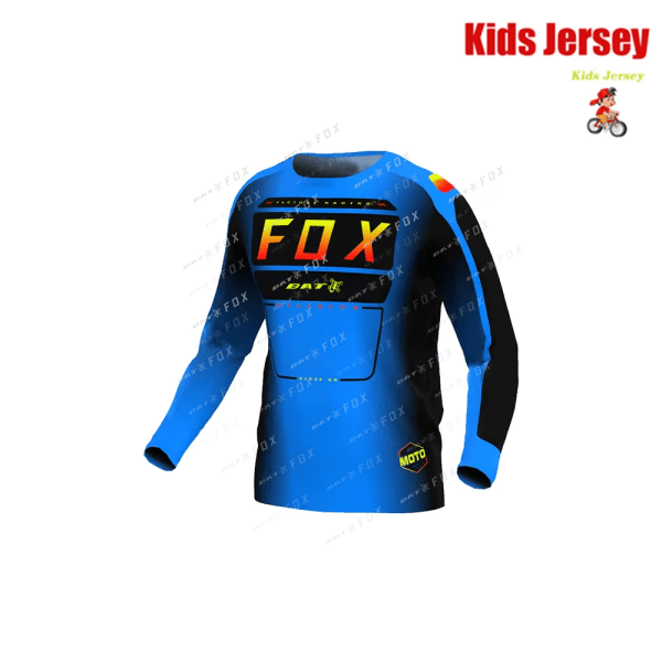 BAT FOX Kids Downhill-tröja Camiseta Enduro MTB-tröja Quick-Dry Barn Offroad DH Mountain Bike Motocross-tröjor KA-AL521 XL