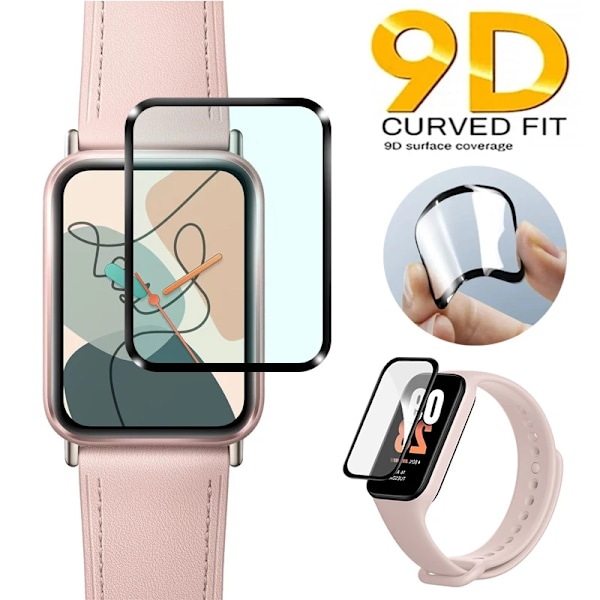 3D Böjd Kant Skärmskydd För Xiaomi Miband 9 Active Pro Skyddsfilm För Mi Band 9 Pro 9Active Filmer Ej Glas 2 PCS For Miband 9 Active