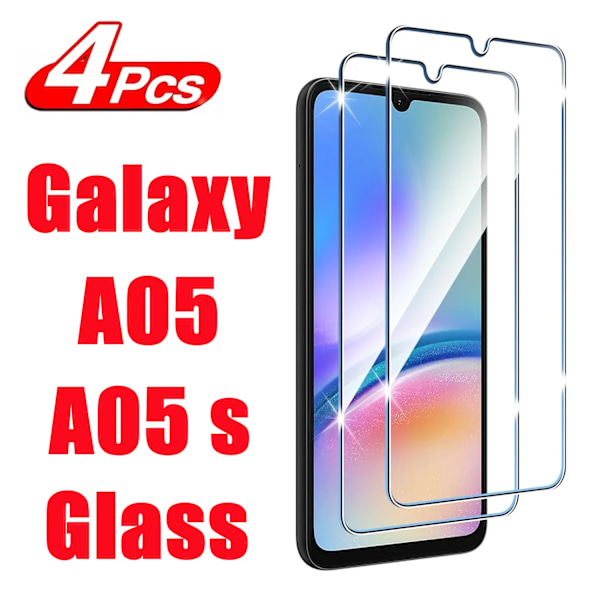 1/4 st Skyddande Härdat Glas För Samsung Galaxy A05 A05s Skärmskydd For Galaxy A05 Tempered glass