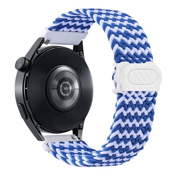 20mm 22mm Klockarmband för Samsung Galaxy Watch 7/6/4/5/Pro/6 Classic/S3/active 2 Band Flätat Armband Huawei GT 23 GT4 GT5 46mm Stripe Blue White Galaxy 4-4 Classic